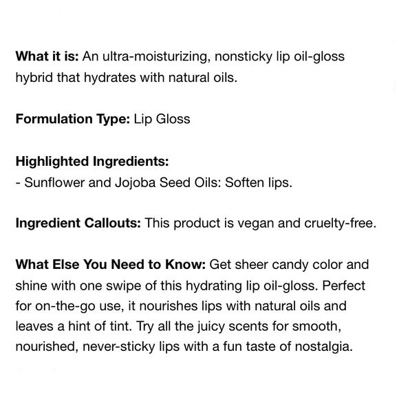 TOO FACED Kissing Jelly Gloss Juicy Lip Oil in ‘SWEET COTTON CANDY’ - .15 oz NIB - Picture 9 of 9